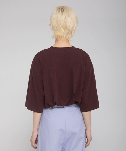 LAATO（ラート）の「shirring over tee（Tシャツ/カットソー・レディース・マロン/ミッドナイト/エッグ・Free）」の7枚目の写真