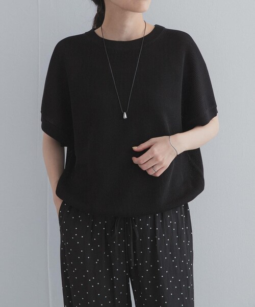 URBAN RESEARCH DOORS(アーバンリサーチドアーズ)の「ドライタッチドロストニットプルオーバー(ニット/セーター・レディース・OFF/BLACK/KHAKI・Free)」の14枚目の写真