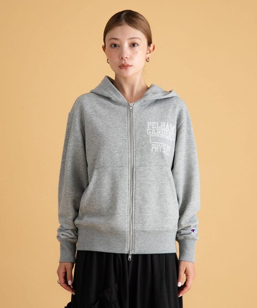 URBAN RESEARCH Sonny Label（アーバンリサーチサニーレーベル）の「『別注』Champion×Sonny Label　スウェットジップフーディー（パーカー・レディース・オフブラック/ヘザーグレー/オートミール・one）」の22枚目の写真