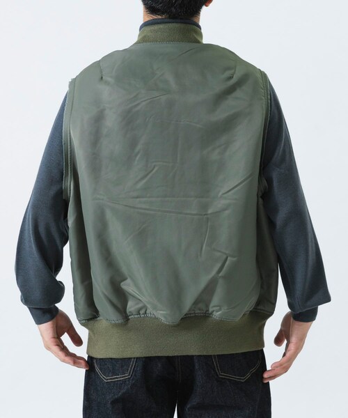 URBAN RESEARCH(アーバンリサーチ)の「The DUFFER N NEPHEWS CUT OFF FLIGHT VEST(ベスト・メンズ・BLACK/SAGE GREEN・M)」の6枚目の写真