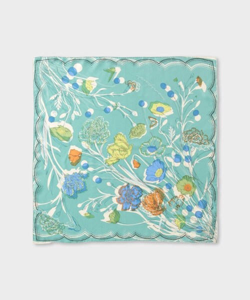 ROPE'(ロペ)の「【manipuri(マニプリ)】スカーフ(ストール/ショール・レディース・ブルー系/イエロー・F)」の3枚目の写真