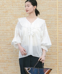 URBAN RESEARCH | コットンボイルラッフルブラウス(シャツ/ブラウス)