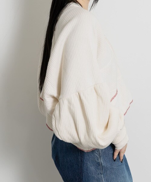 THE GOODLAND MARKET（ザグッドランドマーケット）の「77circa　make gather sleeve rib cardigan（カーディガン/ボレロ・レディース・off1/off2/off3・one）」の8枚目の写真