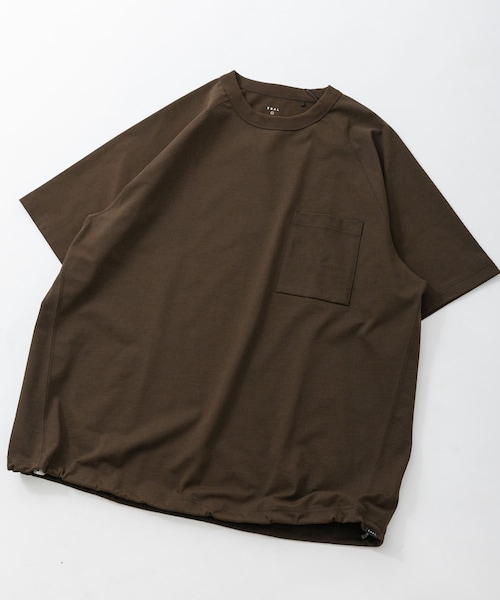 EKAL（エカル）の「『吸水速乾/UVカット』DRY OUT BALLOON FIT T-SHIRTS（Tシャツ/カットソー・メンズ・ブラック/ホワイト/ネイビー/グラファイト/ブラウンカーキ/ダークプラム・M/L）」の4枚目の写真