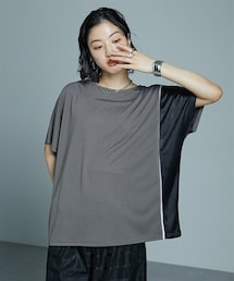 Soiunique | サイド配色切替ゆったりサイズ半袖Tシャツ ［Soiunique］(Tシャツ/カットソー)