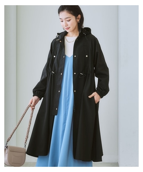 nissen（ニッセン）の「【はっ水】マウンテンパーカー（ロング丈）（モッズコート・レディース・黒/カーキ/ベージュ・S/M/L/LL）」の4枚目の写真