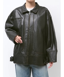 Ungrid | ヴィンテージフェイクレザーブルゾン(ブルゾン)