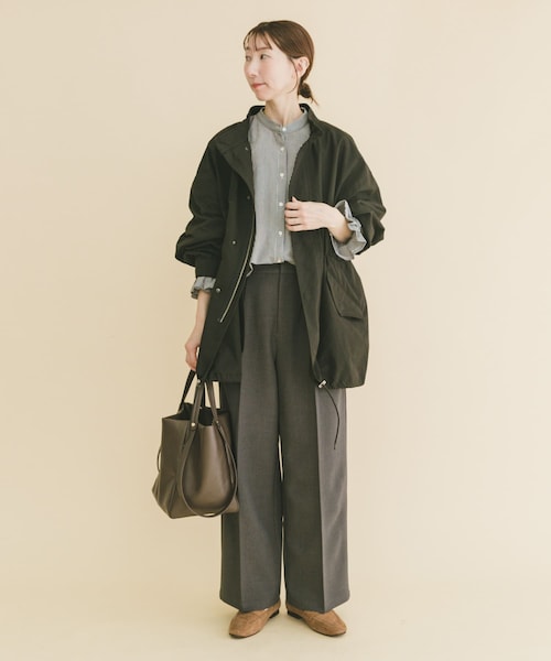 ITEMS URBANRESEARCH（アイテムズ アーバンリサーチ）の「ミリタリーモッズコート（モッズコート・レディース・BLK/KHK・Free）」の7枚目の写真