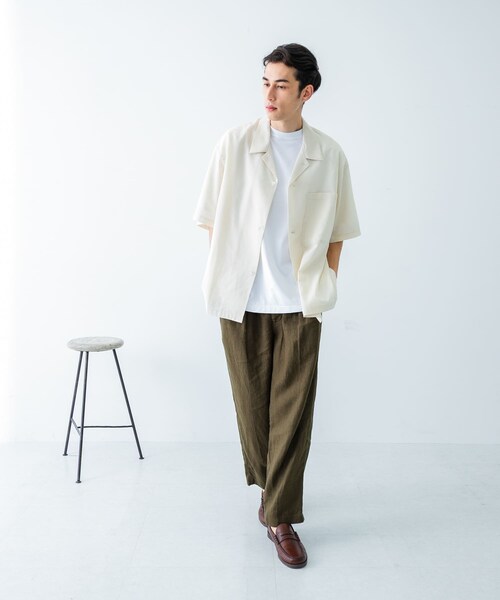 URBAN RESEARCH(アーバンリサーチ)の「『UR TECH DRYLUXE』高機能リネンシャツジャケット(シャツ/ブラウス・メンズ・FADE BLACK/BEIGE/BURGUNDY・M/L)」の14枚目の写真
