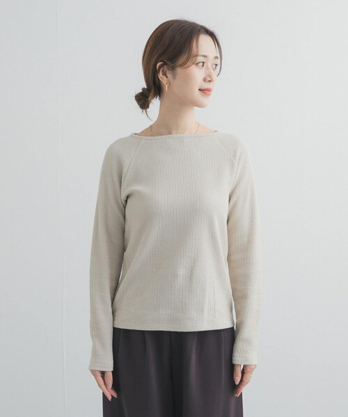 URBAN RESEARCH DOORS(アーバンリサーチドアーズ)の「スクエアネックプルオーバー(Tシャツ/カットソー・レディース・L.BEIGE/BLACK・Free)」の22枚目の写真