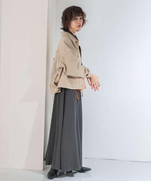 KBF（ケイビーエフ）の「パッチワークGジャン（デニムジャケット・レディース・YELLOW/BEIGE・one）」の6枚目の写真