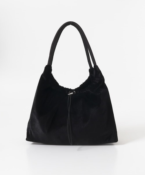 SENSE OF PLACE by URBAN RESEARCH(センスオブプレイスバイアーバンリサーチ)の「ベロアギャザーバッグ(トートバッグ・レディース・IVORY/BLACK/CAMEL・One)」の2枚目の写真
