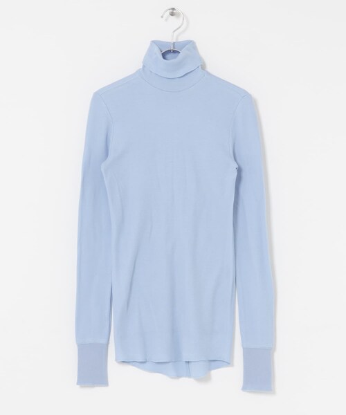 かぐれ（カグレ）の「1dozen　タイト ハイネック ロングTシャツ（Tシャツ/カットソー・レディース・White/Top M Gray/Ash blue・1）」の9枚目の写真