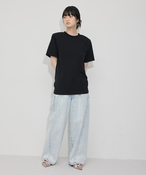 ADAM ET ROPE'(アダムエロペ)の「【KNOWHOW jewelry for ADAM ET ROPE'】別注 肩パッドTシャツ(Tシャツ/カットソー・レディース・ブラック/グレー/ホワイト・F)」の16枚目の写真