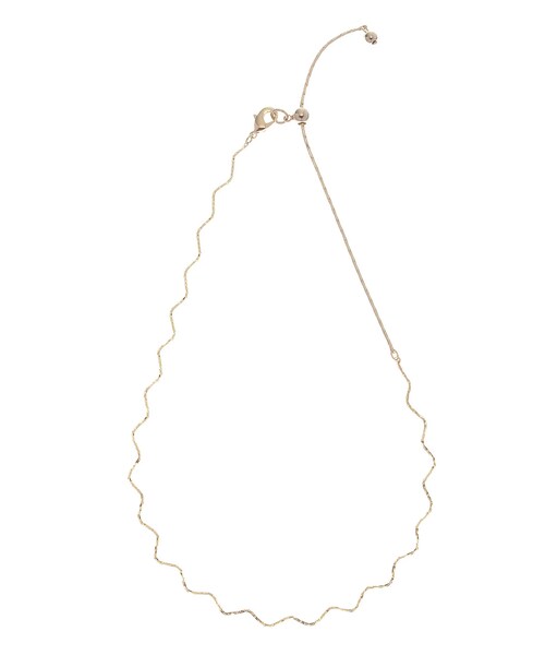 LAGUNAMOON（ラグナムーン）の「メタルカーブチェーンチョーカーネックレス（ネックレス・レディース・シルバー/ゴールド・F）」の2枚目の写真