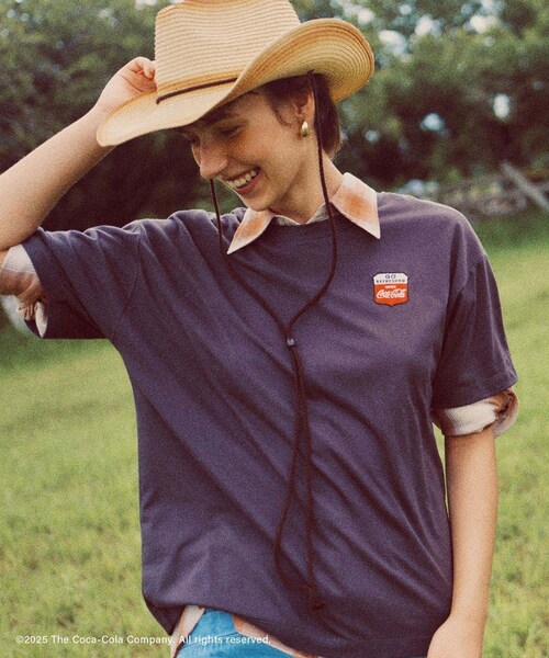 VIS（ビス）の「【Coca-Cola】VIS別注フォト＆ロゴプリントアソートTシャツ（Tシャツ/カットソー・レディース・チャコール/ホワイト/ピンク・F）」の19枚目の写真