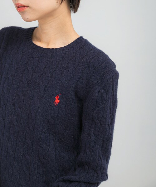 URBAN RESEARCH ROSSO（アーバンリサーチロッソ）の「POLO RALPH LAUREN　WOOL CASHMERE KNIT（ニット/セーター・レディース・NAVY/GREY/BROWN・S/M）」の21枚目の写真