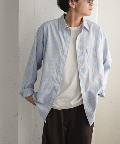 URBAN RESEARCH DOORS（アーバンリサーチドアーズ）の「FORK&SPOON　PEオックスシャツ（シャツ/ブラウス・メンズ・GREEN/BLUE・4/5）」の13枚目の写真