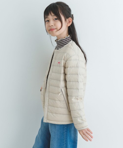 URBAN RESEARCH DOORS（アーバンリサーチドアーズ）の「DANTON　INNER DOWN CREW-NECK JACKET(KIDS)（ダウンジャケット/コート・キッズ・BLACK/OYSTER・115/135）」の6枚目の写真