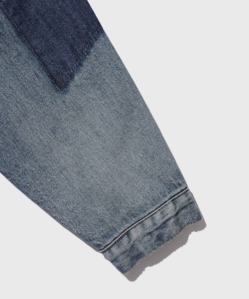 ADAM ET ROPE'(アダムエロペ)の「【KYOU/キョウ】ROEBUCK LEATHER Type-50s Jacket Different Edition(デニムジャケット・メンズ・ブラウン/ブルー系・1/2/3)」の11枚目の写真
