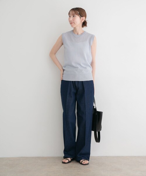 ITEMS URBANRESEARCH(アイテムズ アーバンリサーチ)の「センタープレスデニム(デニムパンツ・レディース・BLU/IDG・Free)」の8枚目の写真