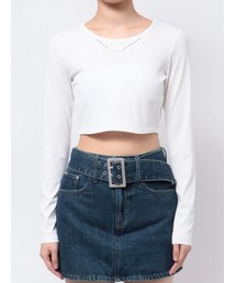 EMODA | CHAIN CROP SHORT TOP(Tシャツ/カットソー)