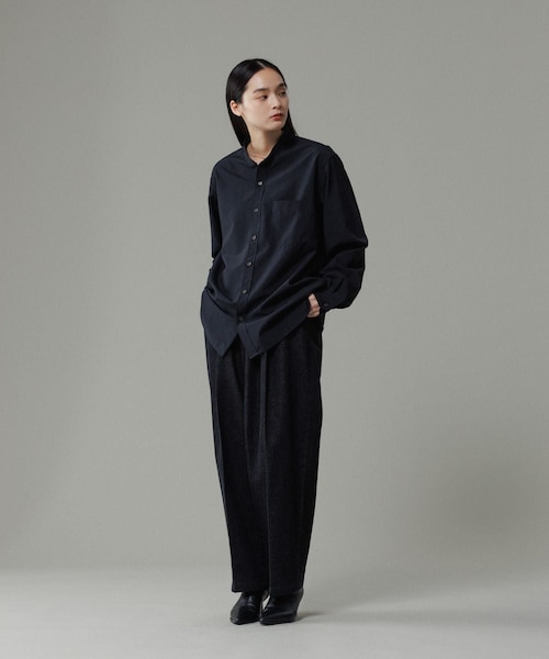 ADAM ET ROPE'(アダムエロペ)の「【NIKKE】 バンドカラー シャツ / ウォッシャブル(シャツ/ブラウス・メンズ・ブラック/ネイビー/ラベンダー・L/M)」の9枚目の写真