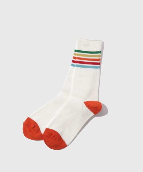 ADAM ET ROPE'（アダムエロペ）の「【KYOU/キョウ】FEET.03 JQD Multi Line Pack-Socks（ソックス/靴下・レディース・ホワイト・F）」の3枚目の写真