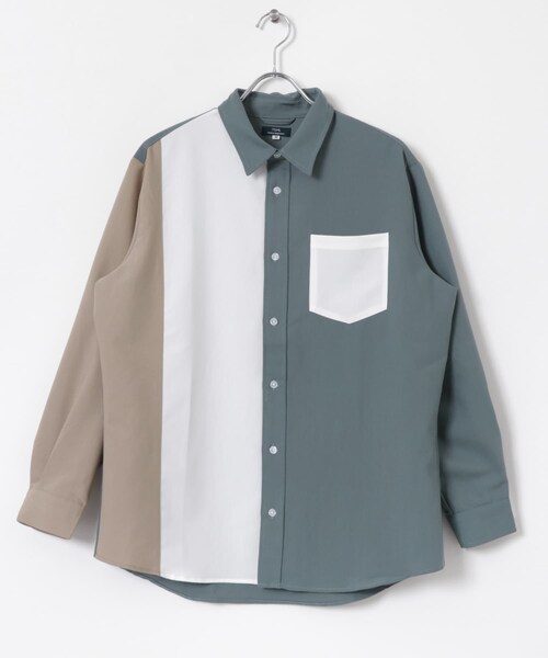 ITEMS URBANRESEARCH（アイテムズ アーバンリサーチ）の「Vertical Switch 長袖シャツ（シャツ/ブラウス・メンズ・BLU/WHT/GRY・M/L）」の21枚目の写真