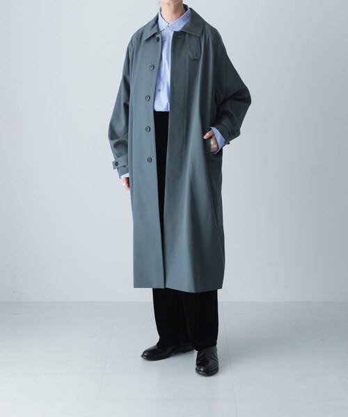 かぐれ（カグレ）の「ウーステッドウールコート（テーラードジャケット・レディース・GREGE/SAGE/NAVY・Free）」の3枚目の写真