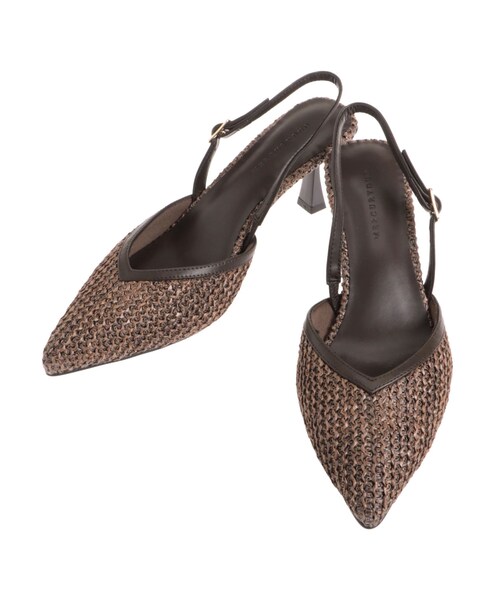 MERCURYDUO（マーキュリーデュオ）の「雑材ポインテッドトゥミュール（パンプス・レディース・オフホワイト/ブラウン・36/38）」の6枚目の写真