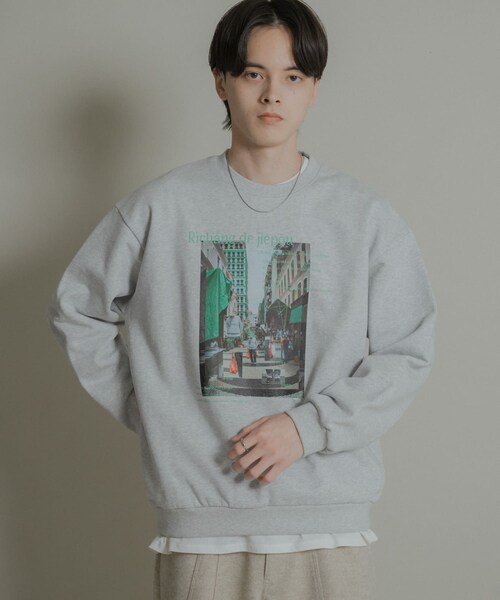SENSE OF PLACE by URBAN RESEARCH(センスオブプレイスバイアーバンリサーチ)の「City graphic crew-neck Sweat(スウェット・メンズ・BLACK/GRAY/BLUE・M/L)」の14枚目の写真