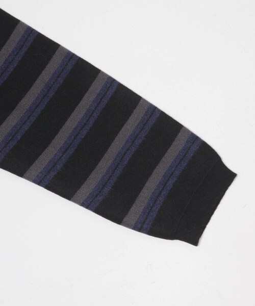 EKAL（エカル）の「ジャガードボーダーポロニット（ニット/セーター・レディース・ベージュ/ブラック/ブラウン・One）」の13枚目の写真