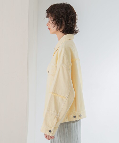 KBF（ケイビーエフ）の「パッチワークGジャン（デニムジャケット・レディース・YELLOW/BEIGE・one）」の13枚目の写真