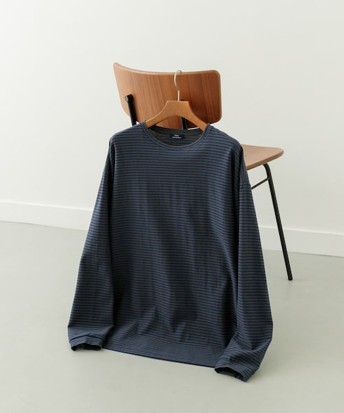 ITEMS URBANRESEARCH（アイテムズ アーバンリサーチ）の「天竺ボーダーロングスリーブカットソー（Tシャツ/カットソー・メンズ・BLU/BRN/CHA・M/L）」の3枚目の写真