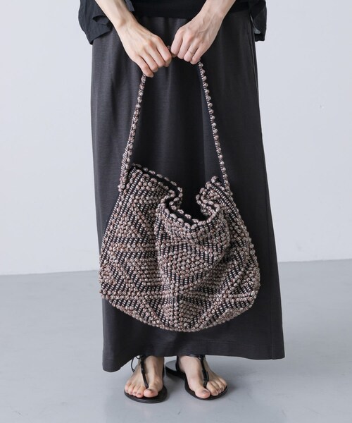 かぐれ（カグレ）の「Antonello Tedde　BUDELLI LARGE ROMBI（ショルダーバッグ・レディース・BrownBlack・one）」の4枚目の写真