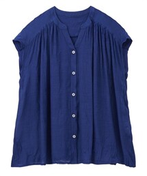 nissen | 小さいサイズ　楊柳フレンチスリーブブラウス　低身長さん・小柄女性(シャツ/ブラウス)