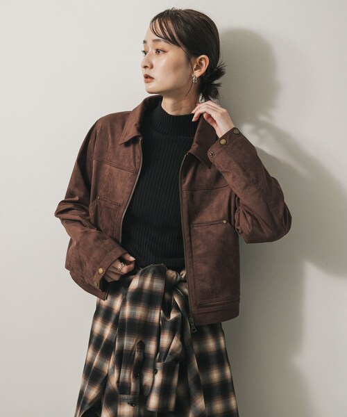 SENSE OF PLACE by URBAN RESEARCH(センスオブプレイスバイアーバンリサーチ)の「FLショートジャケット(テーラードジャケット・レディース・CAMEL/BLACK/BROWN・One)」の12枚目の写真