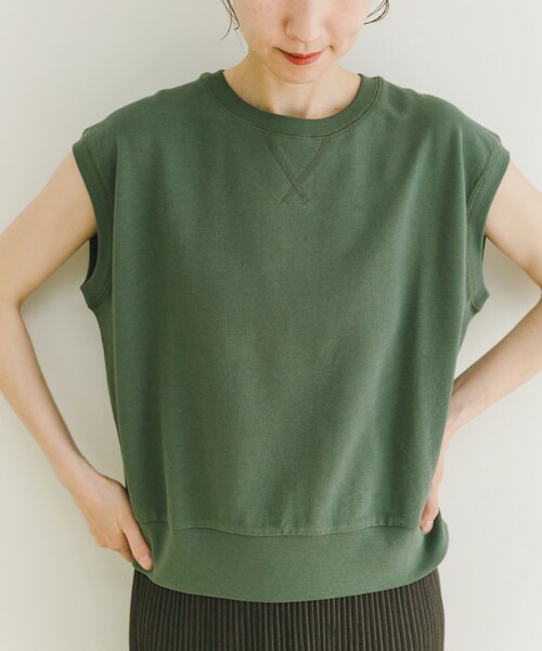 ITEMS URBANRESEARCH（アイテムズ アーバンリサーチ）の「裏毛ノースリーブベスト（ベスト・レディース・OFF/GRY/GRN・FREE）」の3枚目の写真