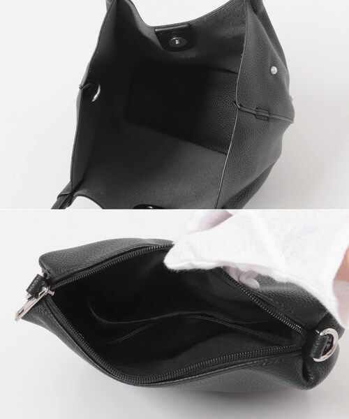 RODE SKO（ロデスコ）の「インバッグ付パールバッグ（ハンドバッグ・レディース・BLACK/GRAY・one）」の18枚目の写真