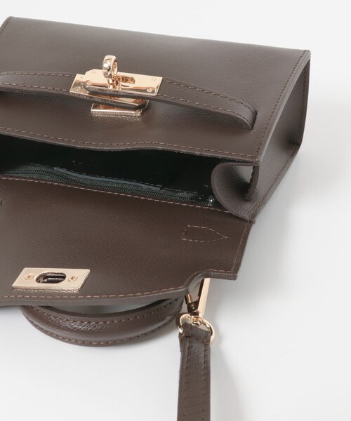 URBAN RESEARCH ROSSO（アーバンリサーチロッソ）の「AULENTTI　クラスプ トップハンドル バッグ（ハンドバッグ・レディース・DK BROWN/RED・Free）」の6枚目の写真