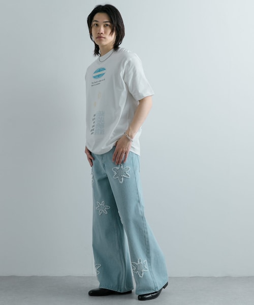 SENSE OF PLACE by URBAN RESEARCH（センスオブプレイスバイアーバンリサーチ）の「ロゴグラフィックTシャツ(5分袖) A（Tシャツ/カットソー・メンズ・WHITE/BLACK/ROYAL BLUE・M/L）」の10枚目の写真
