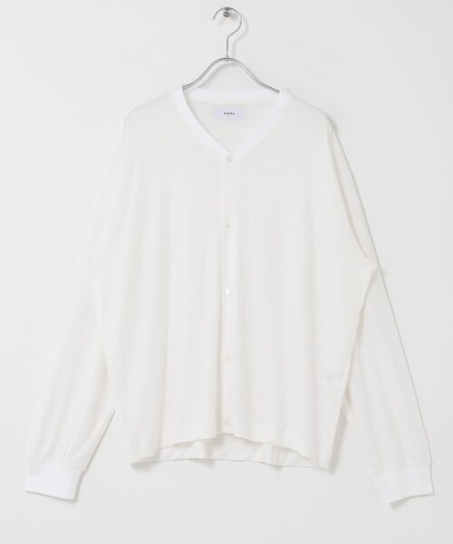 URBAN RESEARCH DOORS(アーバンリサーチドアーズ)の「marka CARDIGAN(カーディガン/ボレロ・メンズ・WHITE/BLACK・1/2)」の3枚目の写真