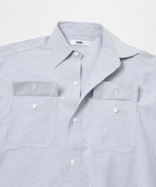 THE GOODLAND MARKET（ザグッドランドマーケット）の「WAX　OXFORD WORK SHIRT（シャツ/ブラウス・メンズ・GRAY/BLUE・M/L）」の8枚目の写真