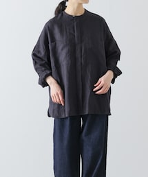 かぐれ | リネンダブルポケットワイドシャツ(シャツ/ブラウス)