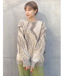 EMODA | ジャガードウェーブニット(ニット/セーター)