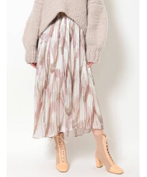 MERCURYDUO | メタリックプリーツグラデーションロングスカート(スカート)