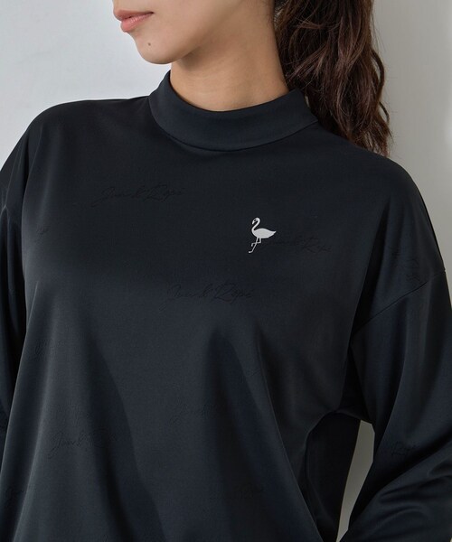 ROPE'（ロペ）の「ロゴジャガードドロスト長袖プルオーバー/UV・吸水速乾（Tシャツ/カットソー・レディース・ブラック/ホワイト・L/M/S）」の21枚目の写真