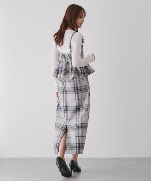 Jayro（ジャイロ）の「チェック柄ペプラムワンピース（ワンピース・レディース・ブラック系/グレー/ブラウン・M）」の17枚目の写真