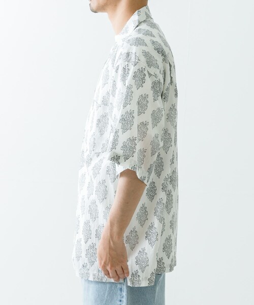 URBAN RESEARCH（アーバンリサーチ）の「COUTURE D’ADAME　Block Print Summerwear（シャツ/ブラウス・メンズ・WHT/BLK・40/42）」の4枚目の写真